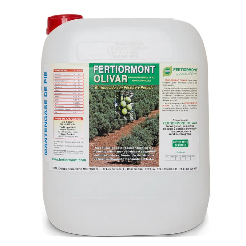 fertilizante para olivar PK con potasio y fósforo